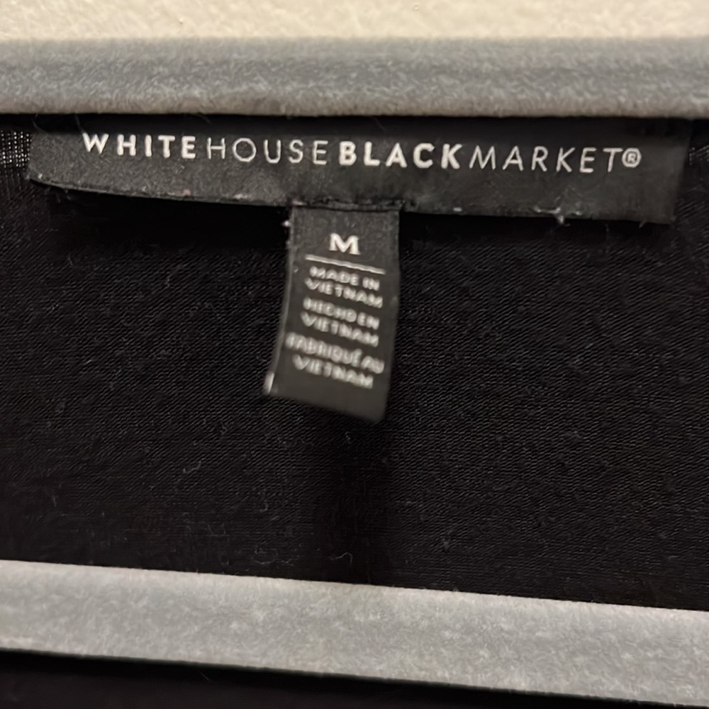 White House Black Market strappy Surplice Top. Black. Size M. - Picture 6 of 10